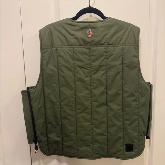 Mocler Grenoble Green and Tan Quilted Vest - Picture 2 of 8